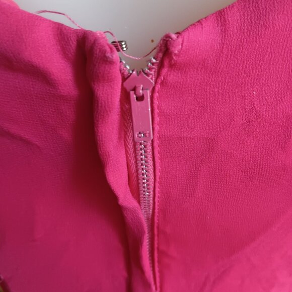 Sz 8 True Vintage 1960's Pink Sleeveless Prom Dress Draped Neckline - Picture 7 of 11